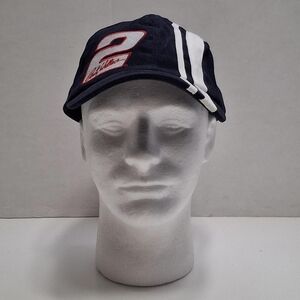 Nascar Hat Cap Fitted Blue White Red Miller Lite Rusty Wallace Number 2 Racing